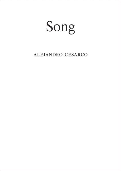 Alejandro Cesarco: Song