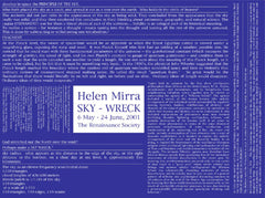 Helen Mirra: Sky-Wreck
